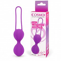 Вагинальные шарики Cosmo Lady's balls из силикона фиолетовые 135