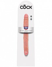 Фаллоимитатор King Cock двусторонний из ПВХ телесный 31,4 см