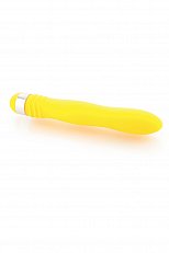 Вибратор многоскоростной пластиковый Sexus желтый 18 см