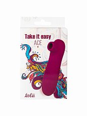 Вакуум-волновой бесконтактный стимулятор клитора Take It Easy Ace бордовый