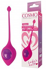 Вагинальный шарик Cosmo Lady's balls в форме капельки из силикона 026
