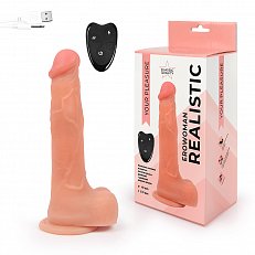 Массажер EroWoman Realistic с возвратно поступательным движением и пультом д/у 075 20 см