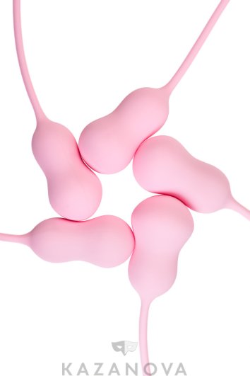 Фото-8 Набор вагинальных шариков Flovetta Tulips из силикона розовый