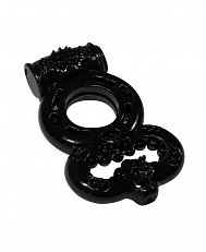 Виброкольцо эрекционное Lola Toys Treadle чёрное