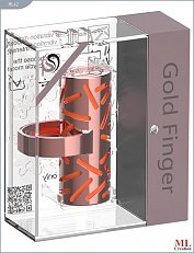 Вибронасадка на палец ML Gold Finger из металла золотая с оранжевой вибропулей