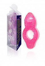 Кольцо для стимуляции клитора EroWoman/Man из TPR с бусинкой