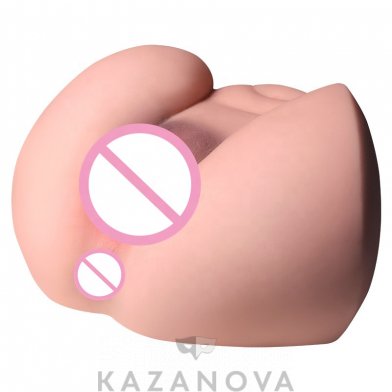 Мастурбатор реалистичный вагина и анус из киберкожи телесная (без коробки)
