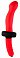 Вибратор с ручкой ToyFa Black&Red многопрограммный красный 337