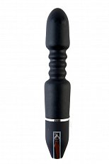 Вибратор ToyFa Black&Red ребристый многорежимный черный 351