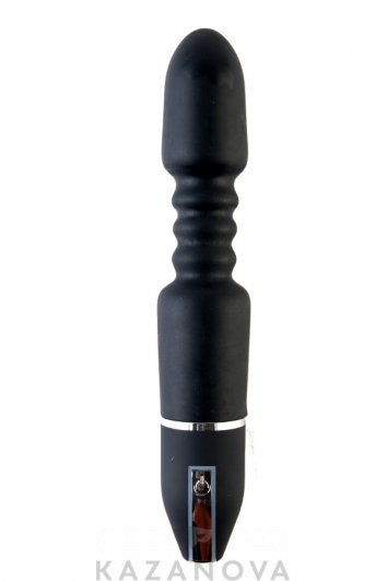 Вибратор ToyFa Black&Red ребристый многорежимный черный 351