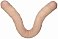 Фото-1 Фаллоимитатор двусторонний из киберкожи телесный LoveToy 54 см 400