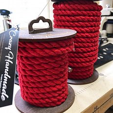 Веревка для бондажа Crazy Handmade хлопковая красная 10 метров