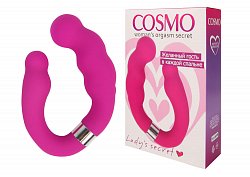 Вибратор двусторонний Cosmo перезаряжаемый 20 режимов вибрации розовый 106