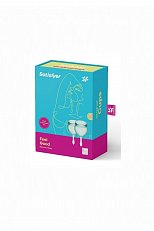 Менструальные чаши Satisfyer Feel Good из силикона зеленые 2 шт.