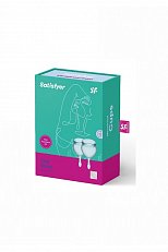 Менструальные чаши Satisfyer Feel Good из силикона светло-голубые 2 шт.