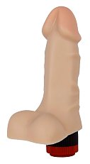 Вибратор реалистичный с мошонкой LoveToy 15,5 см