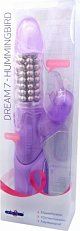 Вибратор Dream 7 Hummingbird с клиторальным стимулятором из TPE лиловый