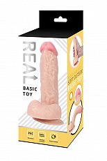 Фаллоимитатор Real Basic Toy реалистичный из силикона 17,5 см