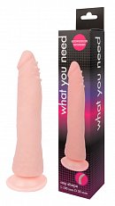 Фаллоимитатор на присоске с хордой EroWoman/Man из киберкожи телесный 19 см