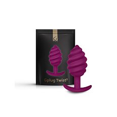 Дизайнерская анальная пробка Gvibe Gplug Twist2 бордовая