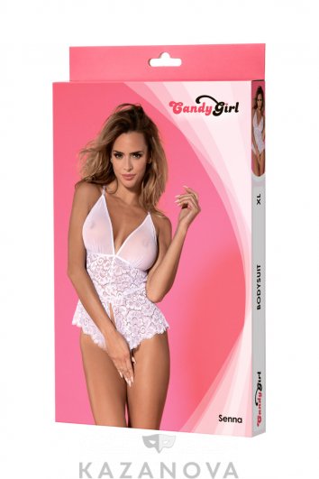 Фото-3 Кружевное боди Candy Girl со вставками из сетки