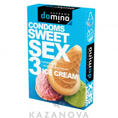 Презервативы с ароматом мороженого Domino Sweet Sex 3 шт.