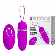 Виброяйцо Pretty Love Dawn на пульте ДУ 12 режимов силиконовое фиолетовое