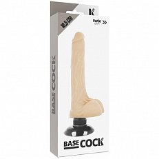 Вибратор Base Cock с мошонкой на присоске 18,5 см