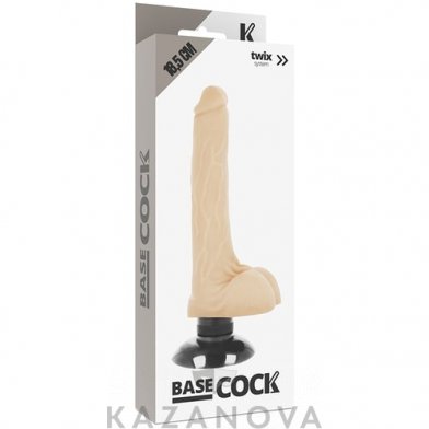 Вибратор Base Cock с мошонкой на присоске 18,5 см