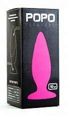 Анальная втулка POPO Pleasure нежная из силикона розовая 12 см 303