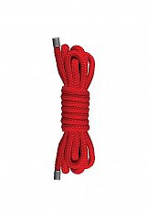 Веревка для бондажа Japanise Mini Rope красная 1,5 м