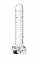 Фото-3 Фаллоимитатор стеклянный Sexus Glass с мошонкой прозрачный 21 см