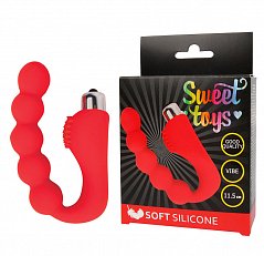 Вибратор Sweet Toys 11,5 см силиконовый красный