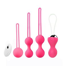 Набор вагинальные шариков 3+1 с вибрацией Remote Vibrating Egg с ду