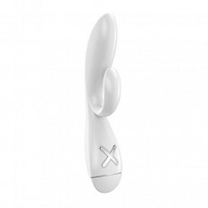 Вибратор OVO Rabbit на батарейках белый 19.5 см