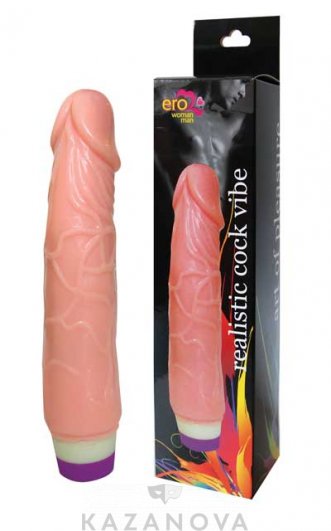 Вибратор реалистичный Realistic Cock Vibe многоскоростной с выраженным рельефом телесный 19,5 см