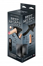 Страпон Best Select Only Woman с тремя насадками 16,5 см 013
