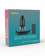 Анальная втулка NEXUS B-Stroker с вибрацией и эффектом римминга с дистанционным управлением