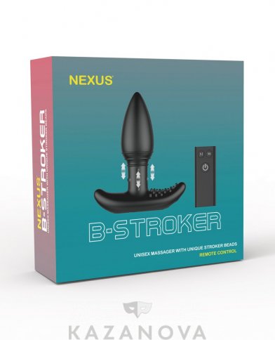 Анальная втулка NEXUS B-Stroker с вибрацией и эффектом римминга с дистанционным управлением