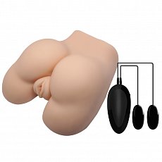 Мастурбатор Crazy Bull Vagina & Anal реалистичный с двумя вибропулями