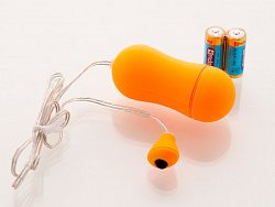 Виброяйцо Sexus оранжевое 8 см