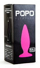 Анальная втулка POPO Pleasure нежная из силикона розовая 7 см