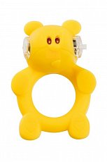 Вибронасадка Beasty Toys Brutal Bear из силикона желтая