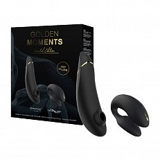 Набор Golden Moments: стимулятор Womanizer Premium черный + WE-VIBE Chorus черный