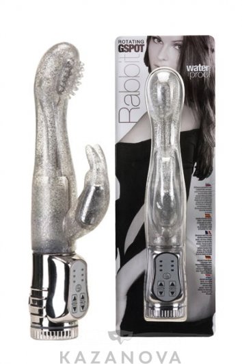 Вибратор с вращением Rotating G-Spot Rabbit с клиторальным стимулятором 26 см