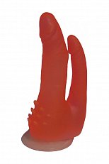 Фаллоимитатор двойной на присоке со стимулирующей поверхностью LoveToy 19 см 800