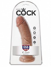 Фаллоимитатор на присоске из ПВХ 8 King Cock реалистичный 20,3 см