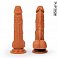 Фото-2 Фаллоимитатор EroWoman Realistic коричневый реалистичный с мошонкой на присоске 18,5 см
