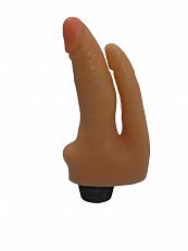 Вибратор двойной реалистичный LoveToy телесный 20 см 700