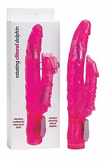 Вибратор с вращением Rotating Clitoral Dolphin с клиторальным стимулятором